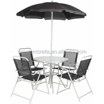 China Outdoor Table 4 Seater Patio Set Garden Furniture, Chairs, Table, Umbrella, Parasol for sale