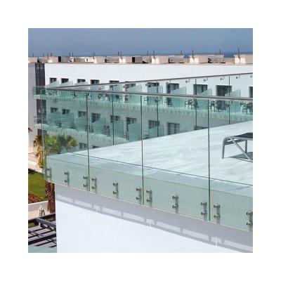 China Double Glazing Tempered Glass Railing 15mm Thick Glass Fence Outdoor for sale