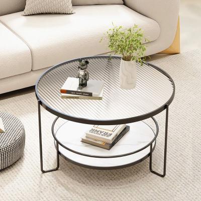 China Reeded Tempered Glass Coffee Table 3mm-12mm Small Glass Top Table for sale