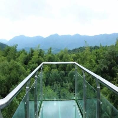 China Toughened Glass Walk Way 10mm-19mm Thickness Glass Stairway for sale