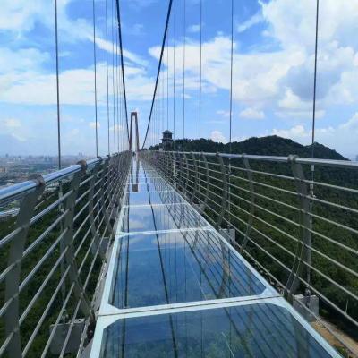 Chine Passerelle en verre transparent ou gelé antidérapant avec gravure acide à vendre