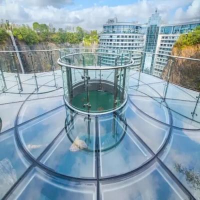 China Laminated Glass Floor Walkway CCC Approval Glass Stair Way Customized for sale