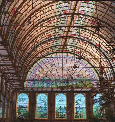 China CE Interior Ceiling Stained Glass Skylight Digital Printed Antique Cathedral Glass for sale