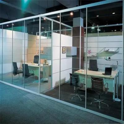 China Office glas scheidingswand met 12 mm helder gehard glas Te koop