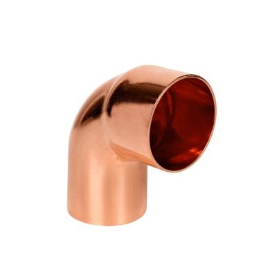 China Plumbing Water Best Sell Capillary Stop End Short Turn 90 Degree Elbow Copper Pipe Fittings for Gas Water for sale