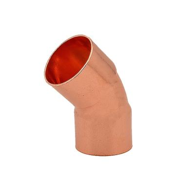 China Plumbing Water Custom Short Radius 45 Degree Elbow Copper Soldering Fittings for Plumbing and Heating for sale