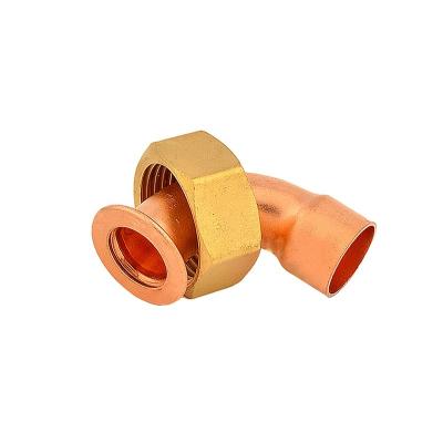 China Plumbing Water Factory Custom TP2 Copper 90 Degree Soldering Bend Tap Elbow Copper Pipe Fittings for sale