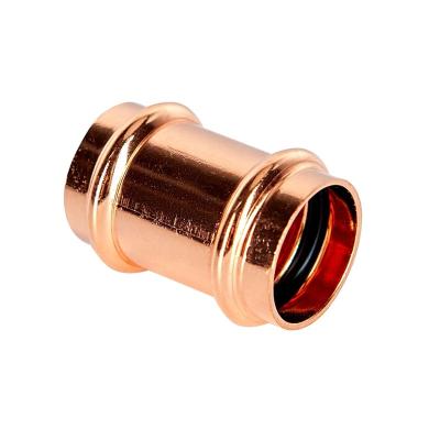 China Plumbing Water Factory Price Press Tube V Profile Equal Coupling Propress Fittings Copper for Plumbing for sale