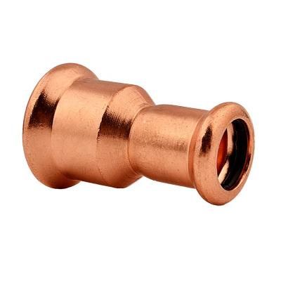 China Plumbing Water Hot Sale DVGW EN1254 Recuder Copper Straight Coupling Press Fittings for Plumbing and Gas for sale