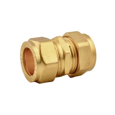 China Chilled water systems Custom High Pressure Equal Female Thread Coupler Brass Compression Fittings for Copper Pipe for sale