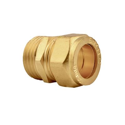 China Chilled water systems Wholesale Water Tube Plumbing Materials Male Coupler Compression Fitting Brass for sale