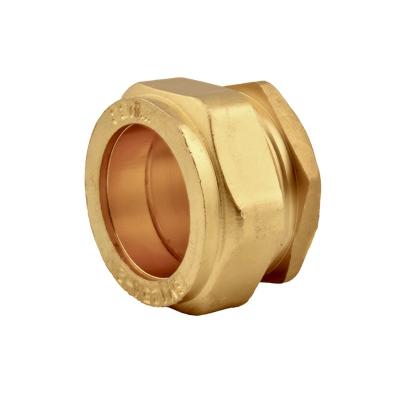 China Chilled water systems Manufacturer Stop End Straight Nipple Brass Compression Plumbing Fittings for Water Supply for sale