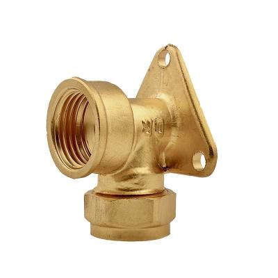 China Chilled water systems OEM Bathroom Accessories Female Wallplate Thread Brass Pipe Fittings for Plumbing for sale