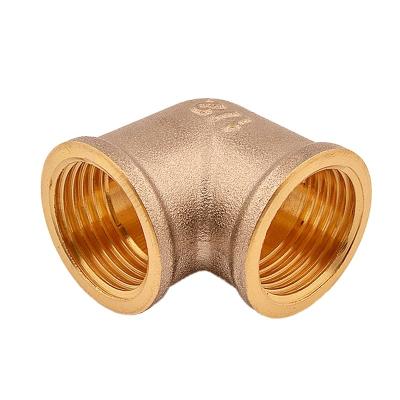 China OEM Copper 1/2 3/4 Elbow Brass Threaded Fittings Female 90 Degree Elbow Brass Pipe Fittings Equal/Reducing for sale