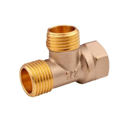 China Manufacturer 3 Way Tee Gas Meter Connector Cross Air Pipe Water Plumbing Press Pex Brass Fittings Equal/Reducing for sale