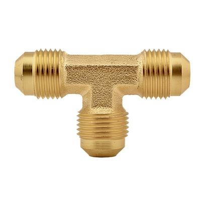 China Best Sale Refrigerant Air Conditioner Brass Flare Fittings 3 Way Equal Tee Hardware Pipe Fittings for AC System Equal/Reducing for sale