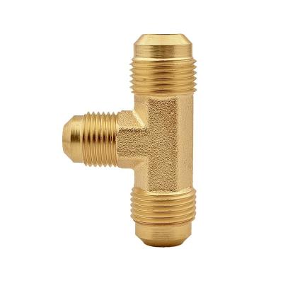 China OEM Forged Male Threaded 3 Way Tee Connector Sanitary Pipe Brass Flare Fittings Equal/Reducing for sale