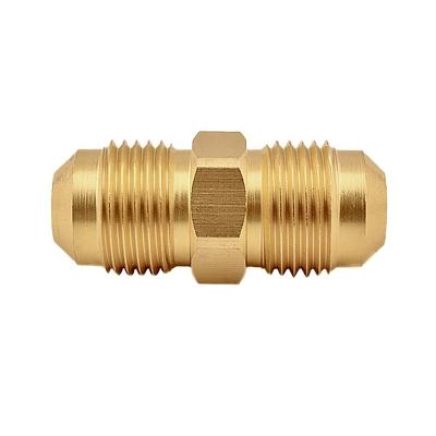 China High Quality Brass Male Female NPT Coupling Compress Double Barrel Tube Union Straight Fittings for Metal Pipe Equal/Reducing for sale