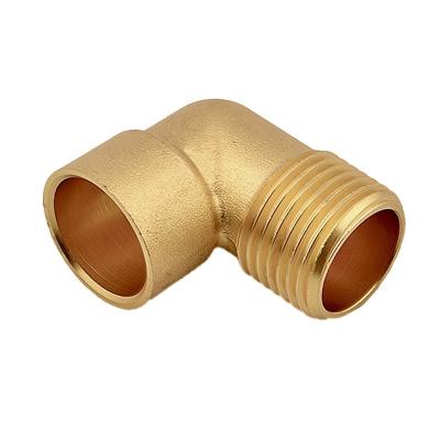 China Chilled water systems Factory HPB57-3 Material 90 Degree Elbow Male Connector Brass Fittings for Home building for sale