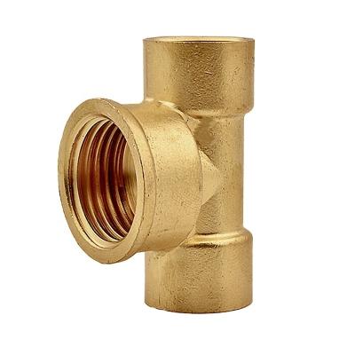 China Chilled water systems OEM Lead Free Male Female Elbow Tee Adaptor Connector Brass Fittings for Plumbing Line for sale