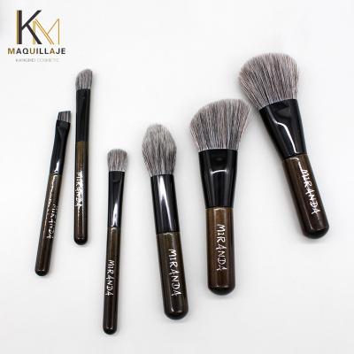 China Angular Blush 2021 Factory Direct Luxury Beauty Brush 6pcs Private Label Beauty Tool Vegetarian Makeup Brush Set for sale