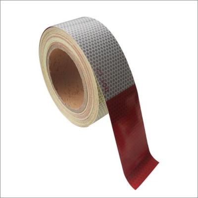 China Untearable High Intensity Conspicuit Prismatic Red White Reflective Tape For Traffic, Truck, Vehicle, Trailer for sale