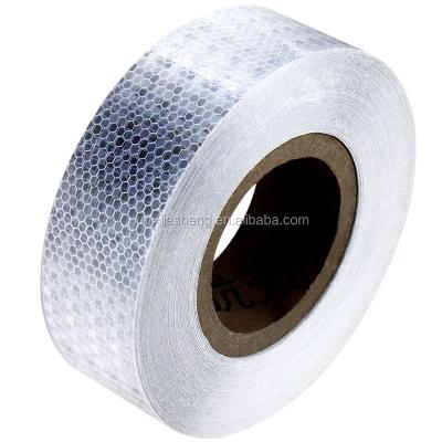 China Factory Sale WATER PROOF prism tape HIGH STRENGTH Reflective Reflective Film Tearable Silver PVC ADHESIVE warning sticker for traff for sale