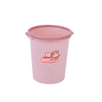 China Bathroom Nordic Style Household Viable Pressure Ring Garbage Bin Kitchen Living Room Plastic Waste Bin for sale