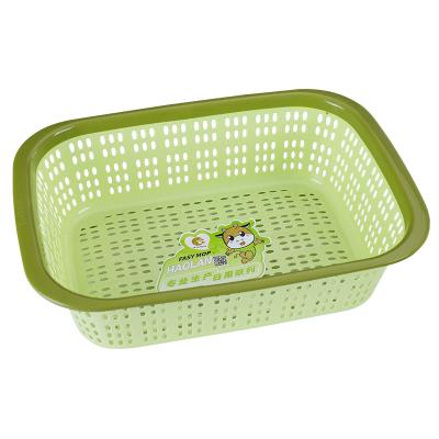 China Plastic PP Kitchen Fruit And Vegetable Food Drainage Stocked Basket for sale