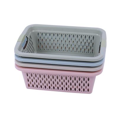 China Sustainable Wholesale Kitchen Drain Baskets By Manufacturers Plastic Fruit And Vegetable Baskets Drain Baskets for sale