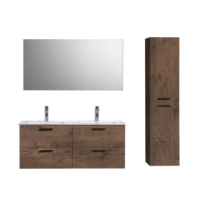 China Modern Design Eco-friendly ELSA 48 Inch 1.2m Double Sink Bathroom Vanity Wall Mounted Cabinet Vanity for sale