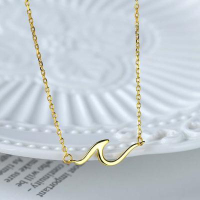 China High Quality Wholesale 925 Sterling Silver Gold Plated Geometric Pendant Necklace for sale