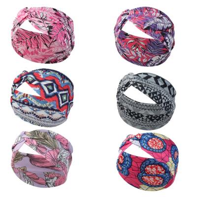 China Mix Soft Bohemian Style Wide Elastic Wide Leg Headband For Home Work for sale