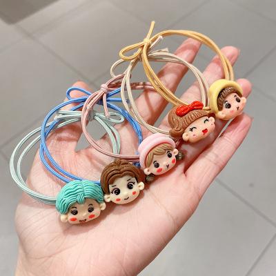 China High Quality Hot Selling Cute Hair Rope Elastic With Cartoon Resin For Baby Hair Accessories for sale