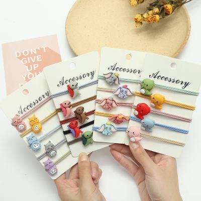 China High Quality Cute Cute Hair Tie Colorful Elastic Hair Band With Small Animal For Baby Hair Accessories for sale