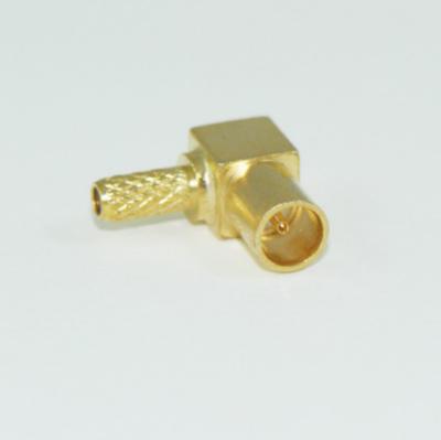 China Right Angle RF Gold Plating mcx RF Female Coaxial Connector mcx for sale