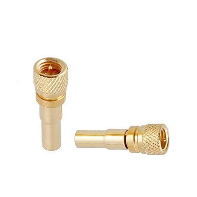 China M5 10-32 RF Male Plug Microdot Connector Brass Material Straight Crimp For LMR200 Cable Pigtail Connector for sale