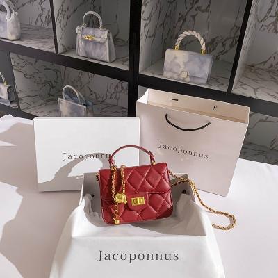 China Fashion Factory wholesale low order 2023 new fashion women's handbag PU leather Ringer chain bag small Xiangfeng crossbody bag for sale