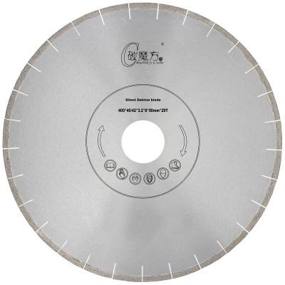 China Fast cutting speed; no chipping; low noise 16inch 400mm Factory high efficiency no chipping fast cutting speed Dekton silent cutting diamond saw blade for sale