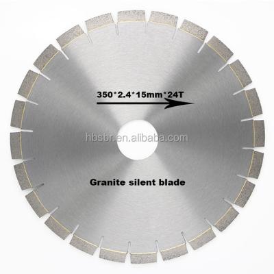 China Fast cutting speed; no chipping; 14 Inch D350mm Low Noise High Quality Granite Silent Cut Segmented Diamond Circular Saw Blade for sale