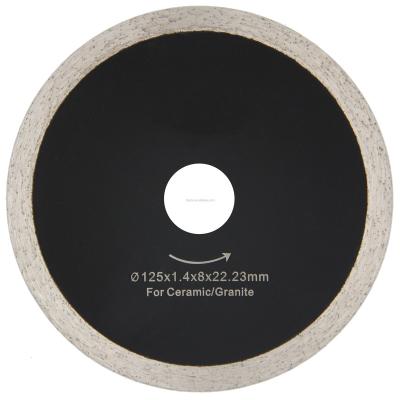 China Fast cutting speed; no chipping; 105mm-350mm Low Noise Hot Press Sintered Diamond Saw Blade Continuous Rim Blade For Granite General Purpose Tile Porcelain Ceramic Cutting for sale