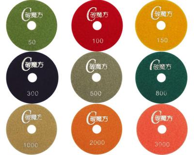 China High Efficiency Factory Manufacturer High Quality Granite 4inch Wet Marble Tile Stone Polishing Pads for sale