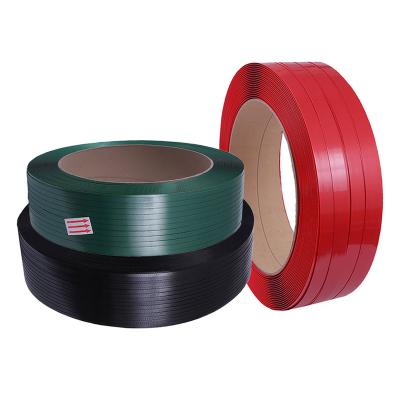 China Wrapping Machine Pet Tying Roll Polyester Tying Belt Pet Strap Used For LUMBER BRICK PAPER for sale