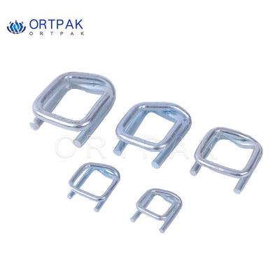 China Wrapping Machine Galvanized Tie Down Accessory Steel Wire Wrapping Buckle Tying Wire Buckle for sale