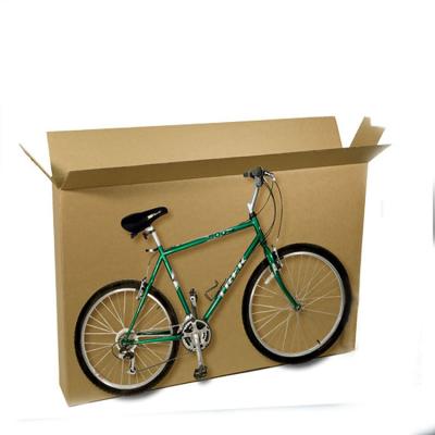 China Factory Wholesale Custom Recycled Materials Double Wall Printing Logo Big Kraft Corrugated Shipping Packaging Box For Bicycle for sale