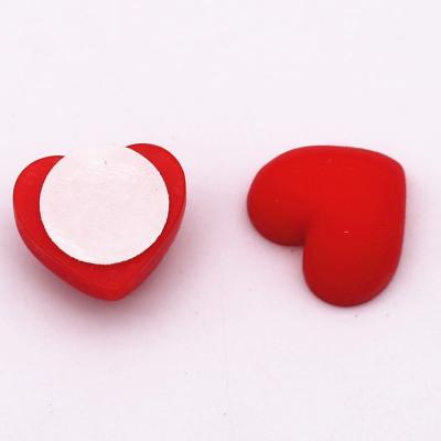 China Resin Red Adhesive Patch Europe Heart Flat Back Opens Wedding Party Decor DIY Kid Gift Handmade Apparel Ornament Accessories for sale