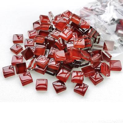 China Europe Mosaic Tiles 100g 1cm Square Mosaic Craft Colored Glass Glass Materials For Kids/Kids Multi Color DIY Optional Mosaic Stones for sale