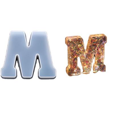 China 3Sizes A to Z Letter Viable Silicone Molds Alphabet Epoxy Resin Mold for DIY Resin Craft Birthday Party Wedding Home Decoration for sale