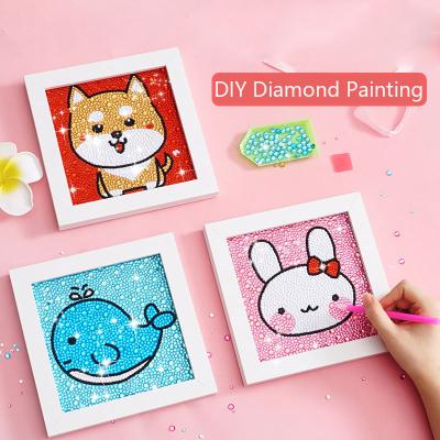 China Funny Educational Toy 5D Diamond Painting Kit For Kids Easy And Small Full Drill Paint By Number Kit DIY Crystal Mosaic Making Art Crafts Best Gift for sale