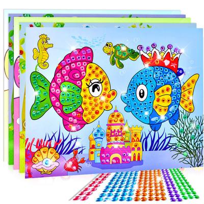 China Stone Sticker Diamond Sticker Toys Kit Toy Diamond Art Sticker Mosaic Craft Kids Jigsaw Puzzle Crystal DIY Educational Cartoon Funny Painting for sale